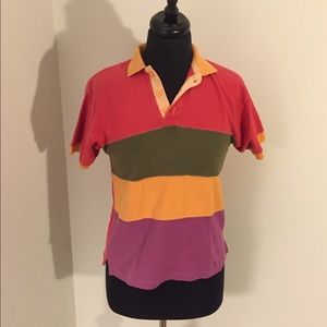 Color block retro shirt